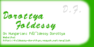 dorottya foldessy business card